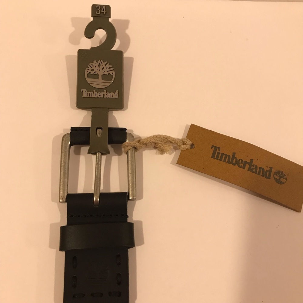 Men’s Timberland Black Leather Belt Size 34